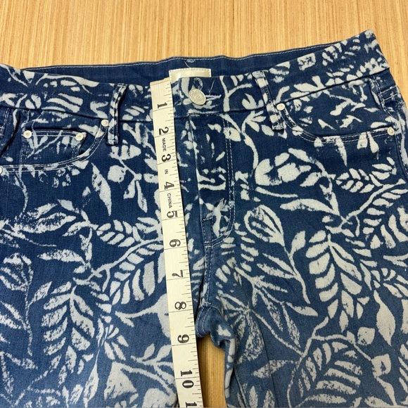 Mother Looker Ankle Zip Ombré Magical Flowers Floral Jeans Women’s 28 Blue Chic - Picture 7 of 15